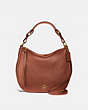 COACH®,SUTTON HOBO,Leather,Gold/1941 Saddle,Front View