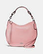 COACH®,SUTTON HOBO,Leather,Silver/Blossom,Front View