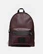 COACH®,ACADEMY BACKPACK,Leather,Large,Gunmetal/Oxblood,Front View