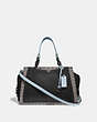 COACH®,DREAMER WITH RIVETS,Leather,Medium,Black Copper/Black,Front View