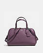 COACH®,NOLITA SATCHEL IN PEBBLE LEATHER,Leather,Large,Silver/EGGPLANT,Front View