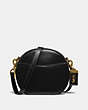 COACH®,CANTEEN CROSSBODY BAG,Glovetan Leather,Mini,Brass/Black,Front View