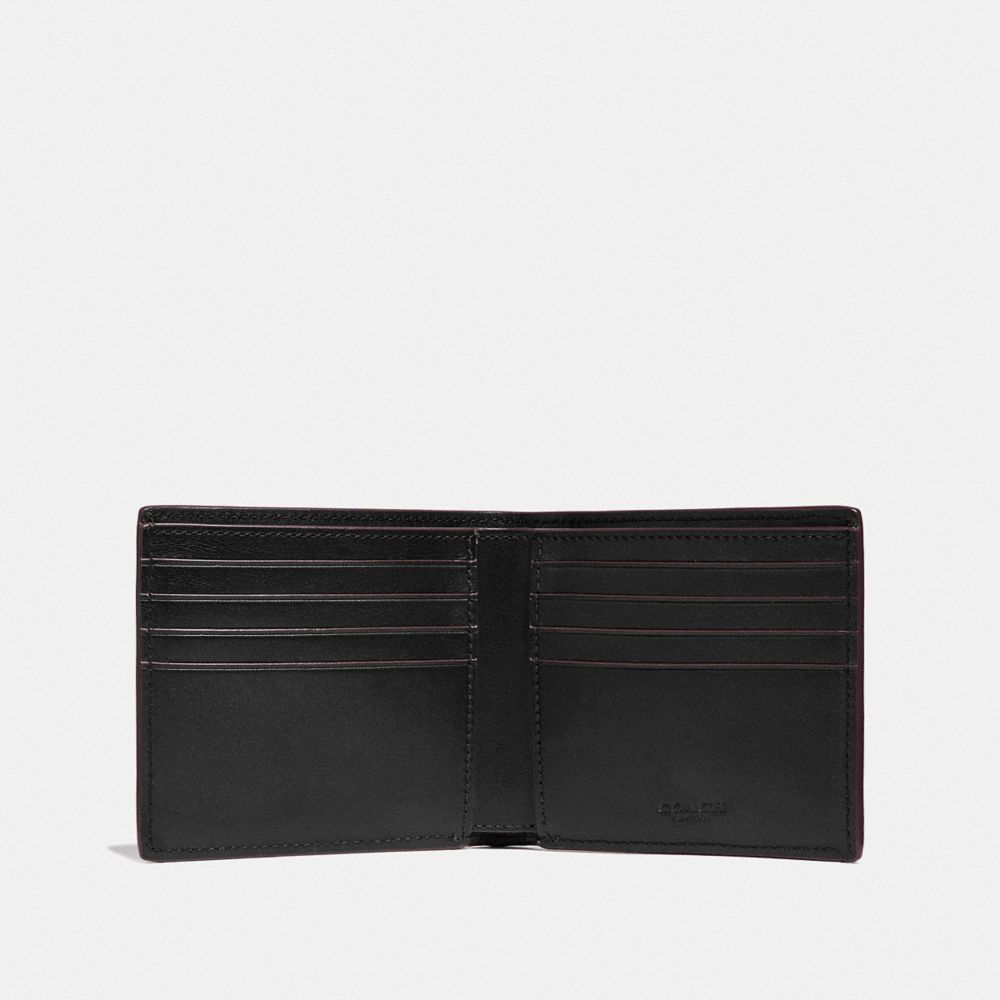 COACH®,Double Billfold Wallet With Rivets,,Inside View,Top View