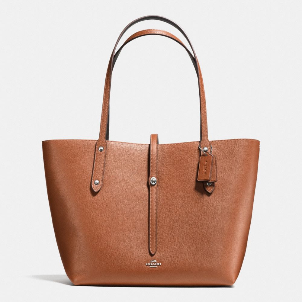 Market Tote In Refined Pebble Leather