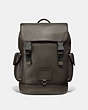 COACH®,RIVINGTON BACKPACK,Leather,X-Large,Moss/Black Copper,Front View