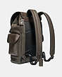 COACH®,RIVINGTON BACKPACK,Leather,X-Large,Moss/Black Copper,Angle View