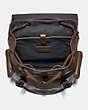 COACH®,RIVINGTON BACKPACK,Leather,X-Large,Moss/Black Copper,Inside View,Top View