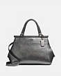 COACH®,GRACE BAG,Leather,Large,Dark Gunmetal/Metallic Graphite,Front View