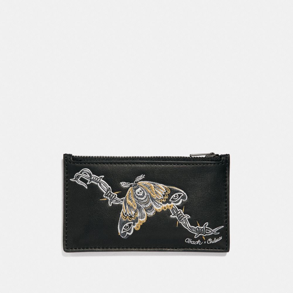 Zip Card Case With Tattoo
