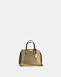 COACH®,PRINCE STREET SATCHEL,Pebble Leather,Small,Light Gold/Gold,Front View