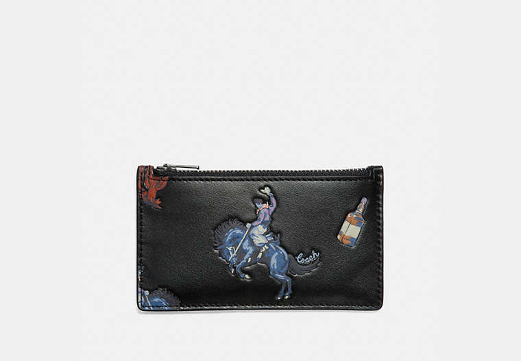 Zip Card Case With Rodeo Print