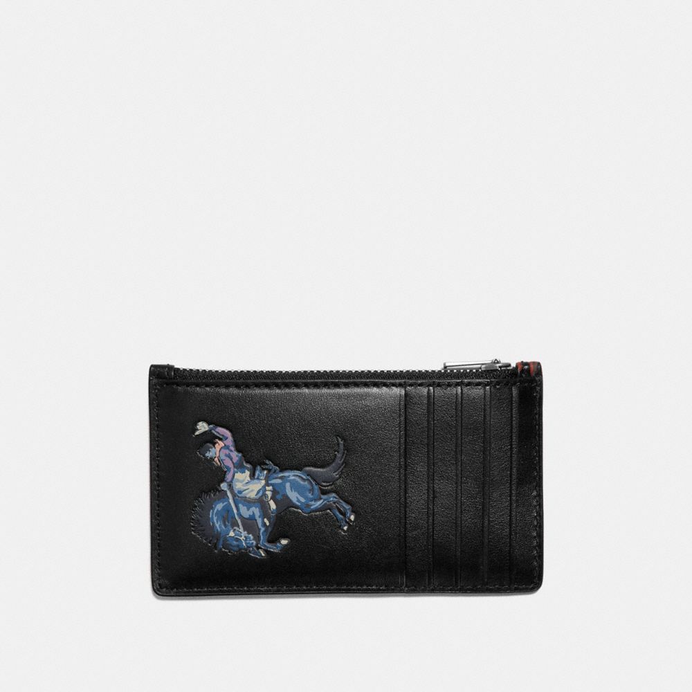 Zip Card Case With Rodeo Print