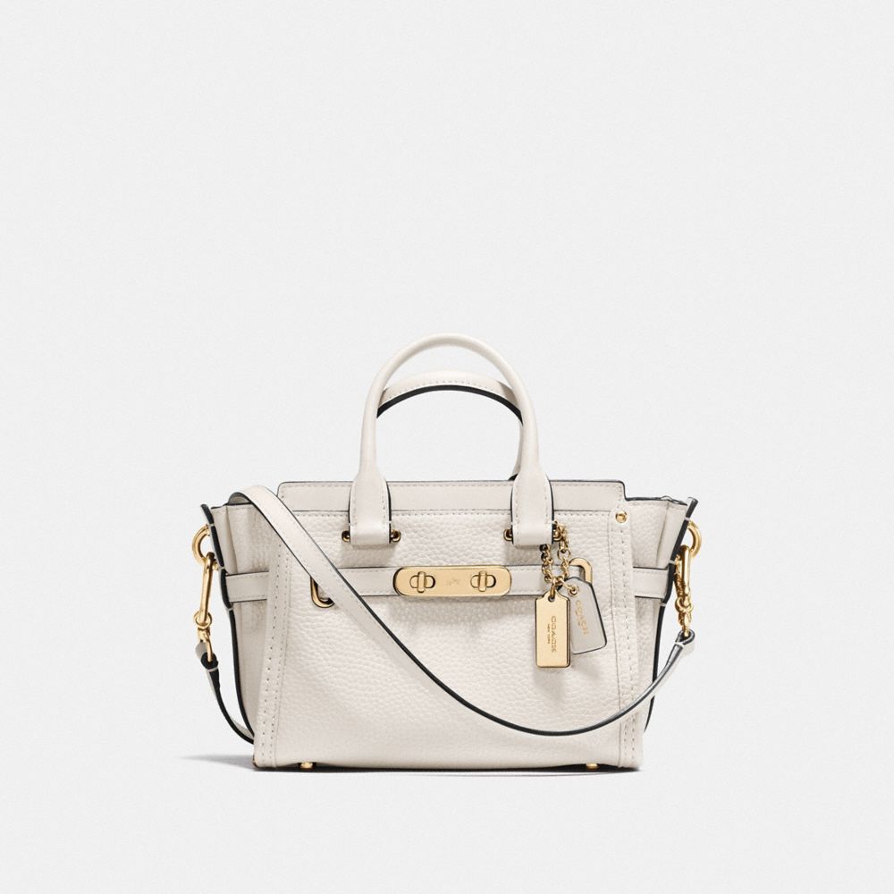 COACH®,Coach Swagger 20 In Pebble Leather,,Front View