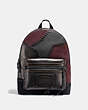 COACH®,ACADEMY BACKPACK WITH PATCHWORK,Leather,MW/Black/Mahogany,Front View