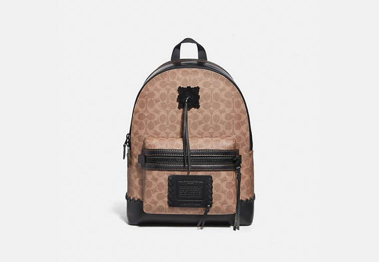 Academy Backpack In Signature Canvas With Whipstitch
