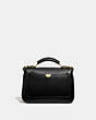 COACH®,RILEY TOP HANDLE 22,Leather,Brass/Black,Back View