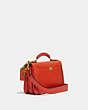 COACH®,RILEY TOP HANDLE 22,Leather,Brass/Mango,Angle View