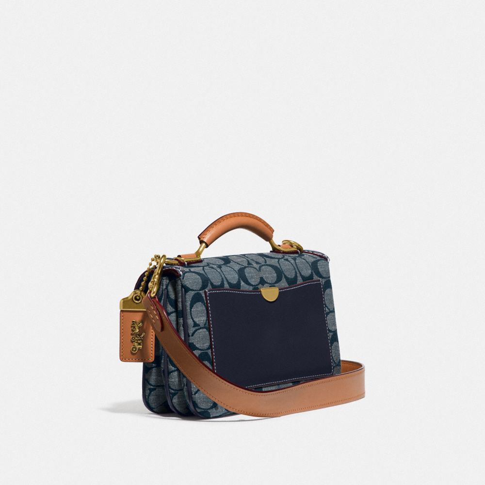 COACH Riley Top Handle 22 In Signature Chambray