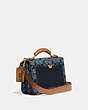 COACH®,RILEY TOP HANDLE 22 IN SIGNATURE CHAMBRAY,Leather,Medium,Brass/Chambray Midnight Navy Mlti,Angle View