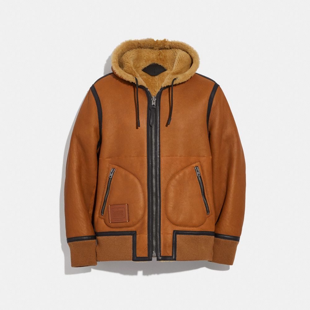 Coach reversible store shearling hoodie