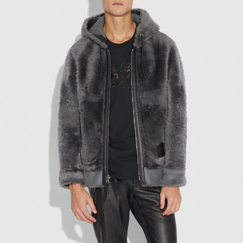 Reversible Shearling Hoodie COACH