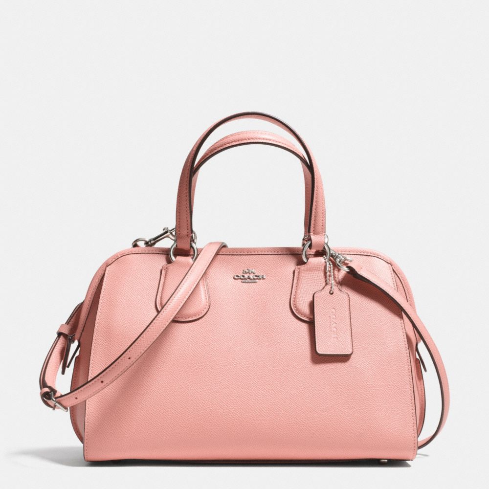 COACH®,NOLITA SATCHEL IN CROSSGRAIN LEATHER,Leather,Large,Silver/Blush,Front View