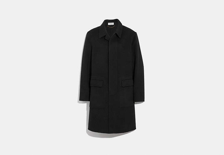 COACH®,DOUBLE FACED COAT,n/a,Black,Front View