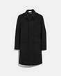 COACH®,DOUBLE FACED COAT,n/a,Black,Front View