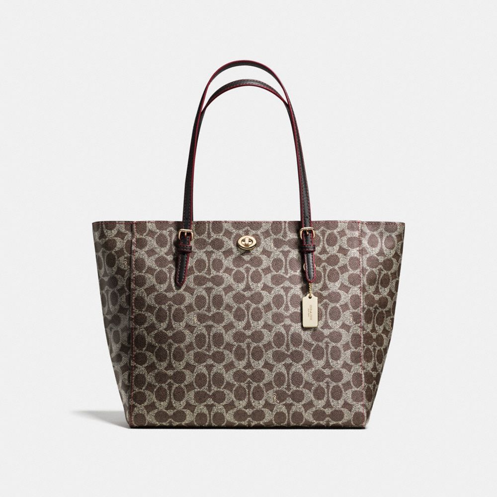 Coach turnlock tote hotsell