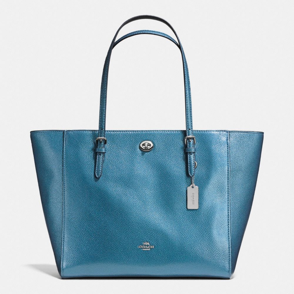 Metallic 2025 coach tote