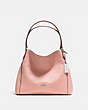 COACH®,EDIE SHOULDER BAG 31,Leather,Large,Silver/Blush,Front View