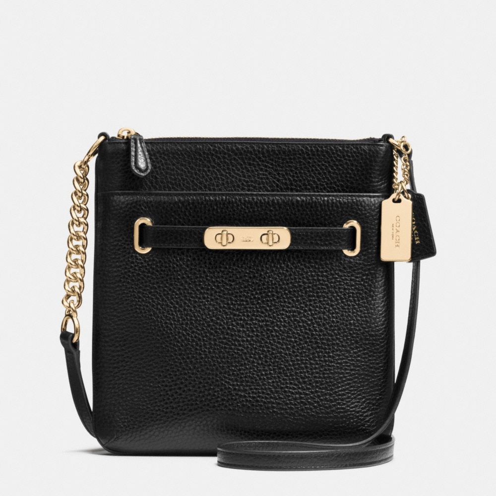 Coach crossbody swingpack discount black