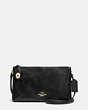 COACH®,CROSBY CROSSBODY IN CALF LEATHER,Leather,Small,Light Gold/Black,Front View