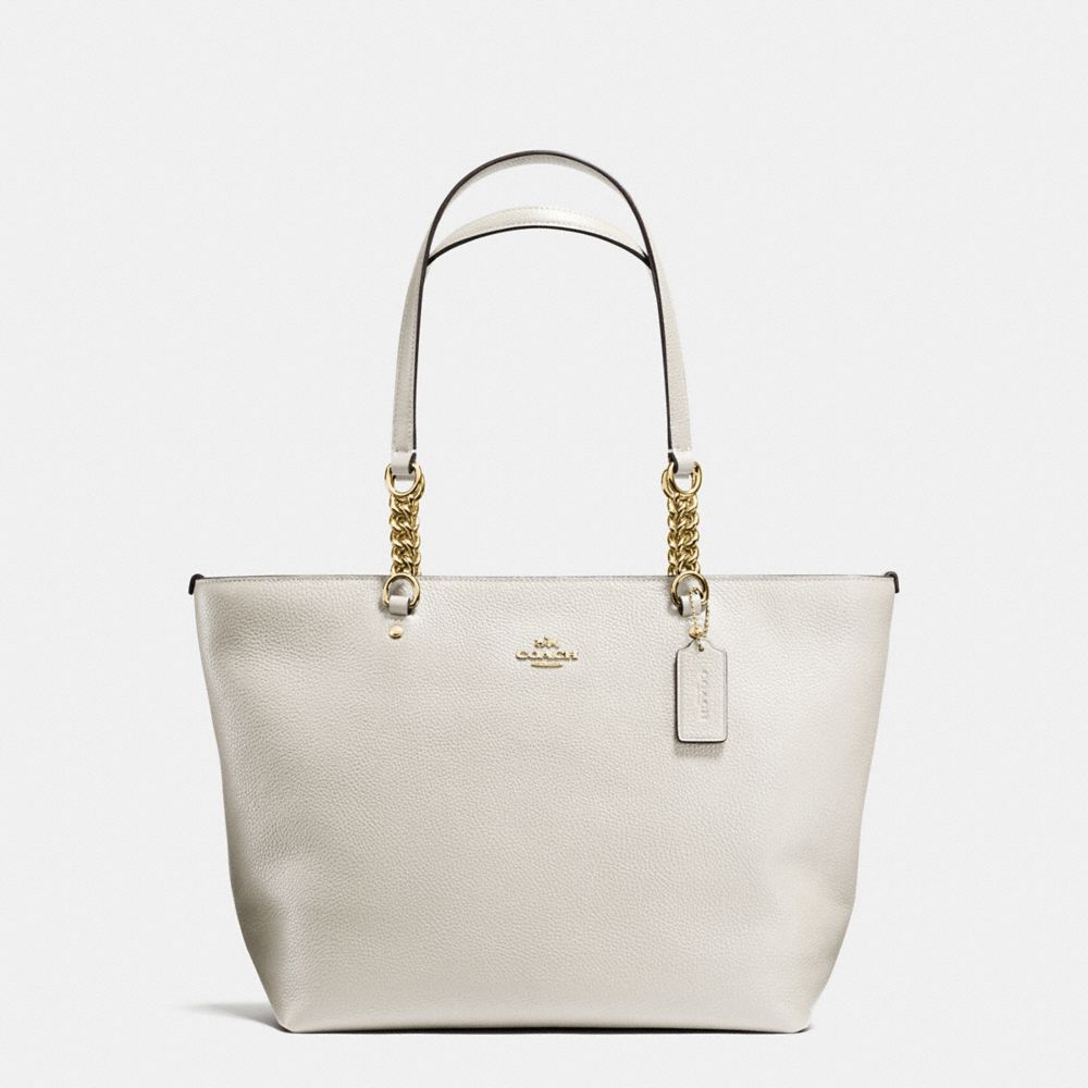 COACH Sophia Tote In Pebble Leather in Metallic