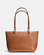 Sophia Small Tote In Polished Pebble Leather