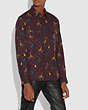COACH®,RODEO PRINT WESTERN SHIRT,Mixed Material,Wine,Scale View