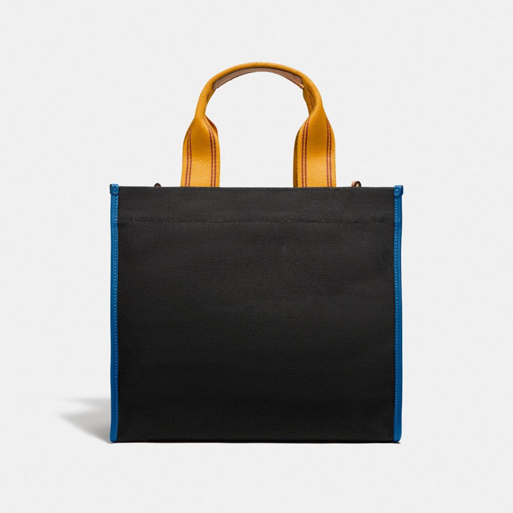 COACH®,Tote 34 With Skyline Big Apple Camp Print,,Back View