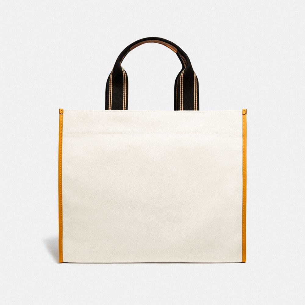 COACH®,Tote 40 With Big Apple Camp Print,,Back View