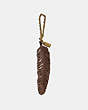 COACH®,FEATHER BAG CHARM,Leather,Brass/COPPER,Front View