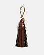 COACH®,TASSEL BAG CHARM,Leather,Brass/COPPER,Front View