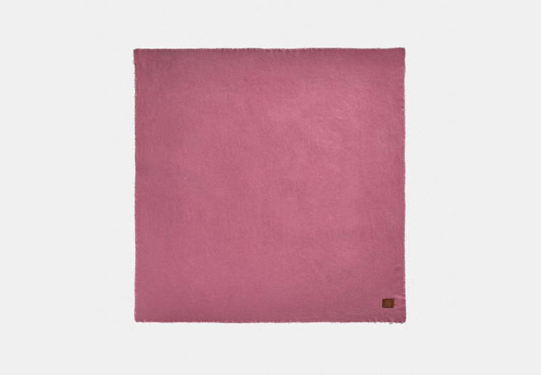 COACH®,OVERSIZED SOLID CASHMERE BLANKET SCARF,cashmere,Rose,Front View