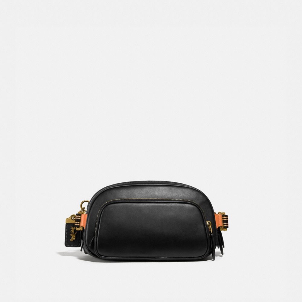 COACH®,BELT BAG,n/a,Small,Brass/Black,Front View