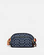 COACH®,BELT BAG IN SIGNATURE CHAMBRAY,Coated Canvas,Small,Brass/Chambray,Front View