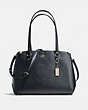 COACH®,STANTON CARRYALL IN STAMPED SNAKESKIN LEATHER,Exotic,Large,Light Gold/Navy,Front View