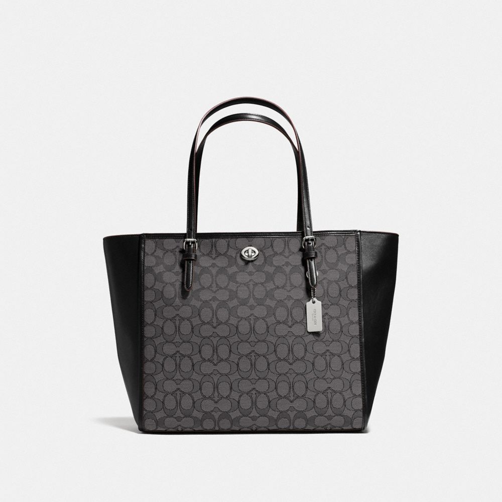 COACH Turnlock Tote In Signature Jacquard COACH