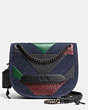 COACH®,SHADOW CROSSBODY IN PIECED LEATHER,Leather,Small,BP/DARK INDIGO MULTI,Front View