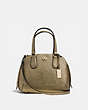 COACH®,PRINCE STREET MINI SATCHEL IN METALLIC PEBBLE LEATHER,Pebble Leather,Medium,Light Gold/Gold,Front View