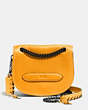 COACH®,SMALL SHADOW CROSSBODY IN PEBBLE LEATHER,Leather,Mini,BP/MARIGOLD,Front View