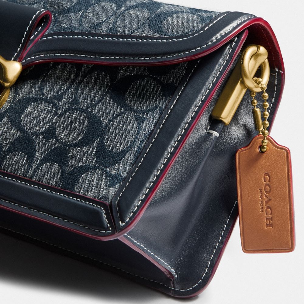 COACH®: Bape X Coach Turnlock Tab Belt Bag In Signature Chambray