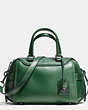 COACH®,ACE SATCHEL IN GLOVETANNED LEATHER,Smooth Leather,BP/RACING GREEN,Front View